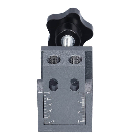 Pocket Hole Jig Kit With 52 Pieces, 15 Degree Adjustable Drilling Locator, Aluminum Alloy Positioner front view