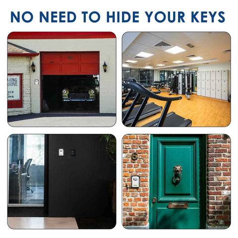 4 Digit Combination Key Lock Box Made From Heavy Duty Aluminum Alloy Waterproof Wall Mounted Outdoor Key Hider With Dust Proof Cover Resettable Safe Password Box Includes Mounting Kit For Secure Home Or Office Use