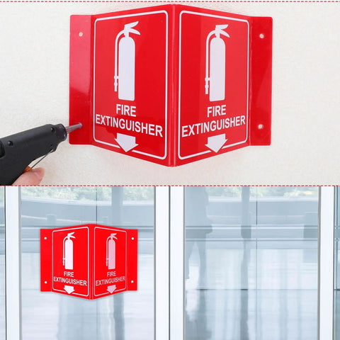 Fire Extinguisher Sign With Down Arrow Acrylic 8 By 6 Inches 4 Pre Drilled Holes With Screws Included Easy Install