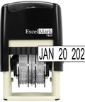 Built Tough Self Inking Date Stamp For Shipping And Expiration Tags Black Ink With Spin Bands displaying JAN 20 2029.
