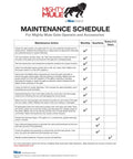 Maintenance schedule of the Game Changing Solar Automatic Gate Opener Designed For Heavy Duty Outdoor Chain Link And Wood Gates Up To Sixteen Feet.