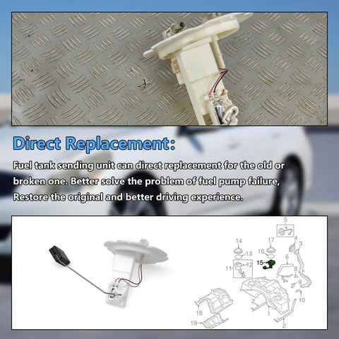 Infiniti Fuel Tank Sending Unit Level Sensor Compatible With G37 G25 M35 M45 Q60 Q40 Base 2015 Models Fits Like A Glove 2.5L 3.5L 3.7L 4.5L Direct Replacement Premium Quality Auto Part For Long Lasting Reliability, visual guide.