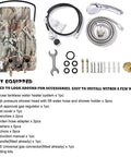 Propane Tankless Water Heater For Off Grid Adventures 1.32 GPM 5 Liter Capacity camo design with accessories layout
