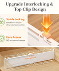 Upgrade interlocking system of Straight Up Tall 3.2 Inch Adjustable Drawer Dividers For Clothes Heavy Duty Abs Plastic Closet Organizers.