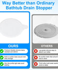 M METERXITY 4-Pack 5.9 in Silicone Tub Stopper, Bathtub Drain Stopper comparison, premium silicone design, unique features