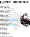 Compatibility list for Can-Am models with image of compatible ATV; 2 Pcs Rear Driveshaft U Joint Set For Outlander Renegade Commander Maverick Quest Traxter 400 450 500 570 650 800 850 1000 ATV U Joint Replacement Kit
