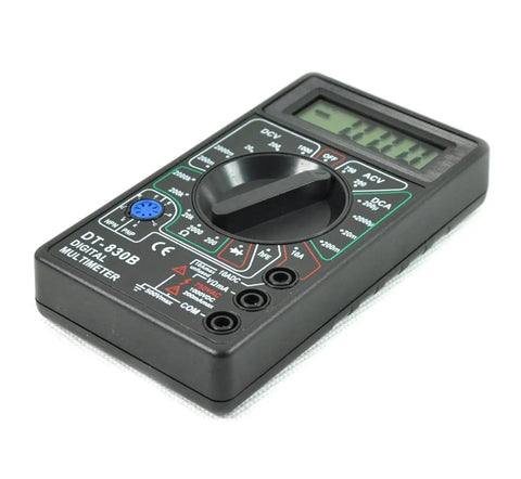 DT830B LCD Digital Multimeter Voltmeter, Ammeter And Ohmmeter With Diode And Transistor Test, Ultra Compact Pocket Sized Tester