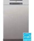 Sick 18 Inch Portable Dishwasher With Energy Star Certified Savings And Genuine Stainless Steel Interior featuring a front view.
