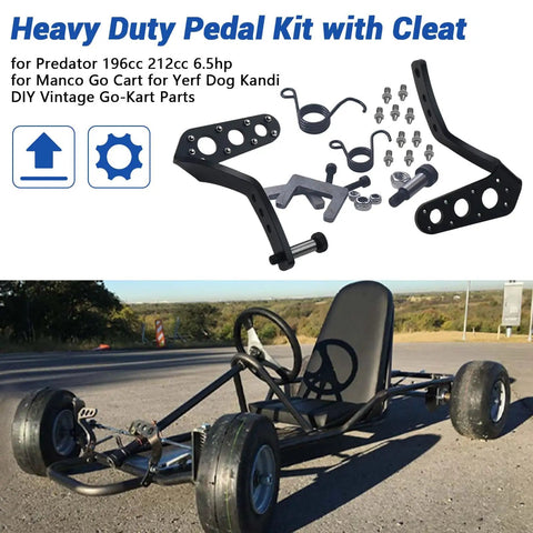 Heavy Duty Pedal Kit With Cleat For Universal Go Kart Built To Last Fit Predator 196cc 212cc 6 5hp Manco Yerf Dog Kandi