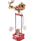 3D Wooden Puzzle Gravity Swing Santa On Sleigh Desktop Decor With Dynamic Balance For The Holidays, Festive Puzzle Gift For The Fam And Friends, Fun Desk Ornament That Swings Smoothly Into Perfect Equilibrium. 3D wooden Santa sleigh desk decor on balance stand