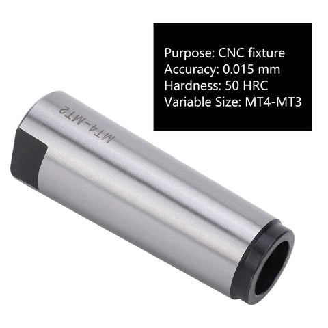 Taper drill sleeve reducing adapter MT4-MT2 Morse taper; silver high-speed steel with refined ground finish