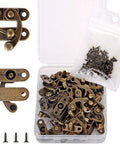 20 Pieces Jewelry Box Latches Set Thickened Solid Bronze Tone Antique Style Box Latch With Zinc Alloy Construction Includes 80 Replacement Screws Right Latch Buckle For Secure Elegant Storage