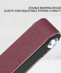 Heavy Duty Angle Grinder Belt Sander Attachment Portable Sanding Adapter close-up of adjustable sanding belt designed for woodworking.