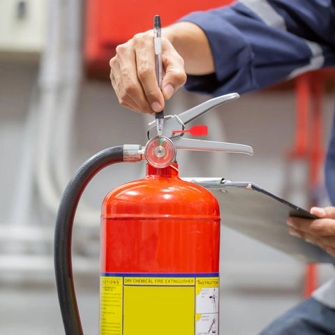 Top Grade 2000 Pack Fire Extinguisher Tamper Seals Plastic Safety Lock Pins Red Security Zip Ties For Office Industrial Equipment Management Heat Resistant Universal Fit being inspected.