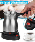 Electric Turkish Coffee Maker With 600ml Capacity Stainless Steel 6 Cups Multifunctional Brewer For Coffee Tea And Milk