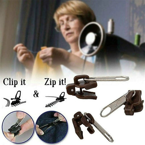 Zipper Repair Kit Quick Fix Clip For Coats Jackets Luggage And Backpacks No Fuss Zip Slider Rescue 6 Piece Universal Zipper Repair Set