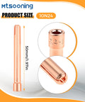 Pro TIG Welding Consumables Kit For WP Torches Includes Five Gas Lens Collet Bodies And Ten Copper Collet Tips, 10N24 size