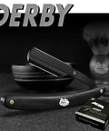 Premium Single Edge Razor Blades with ultra sharp chromium ceramic platinum tungsten, black razor, and blades packaging