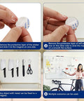 Hands demonstrating Heavy Duty Neodymium Disc Magnets 6 Pack With Double Sided Adhesive Backing for easy application and use.