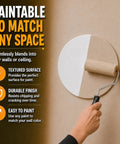 Round Spring Access Panel For Drywall And Ceiling shown painted with roller, demonstrating textured surface for painting.