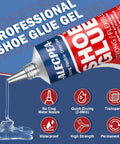 Clear Shoe Glue For Quick Fixes Heavy Duty Shoe Repair Adhesive That Bonds On Contact, Dries In 24 Hours, Waterproof, Flexible