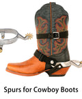 Stainless Steel Horse Spurs For Men And Women, Rustproof Boot Spurs With Brass Swing Buttons, American Style Cowboy Spurs