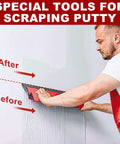 Man using 24 Inch Drywall Skimming Blade With Replaceable 0.38mm Stainless Steel Blade For Gyprock Drywall And Wall Board Finishing