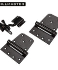 Heavy Duty Gate Latch Kit For Wood And Vinyl Fences With Self Locking Gate Latch And 2 Pack 3.5 Inch Spring Tee Hinges