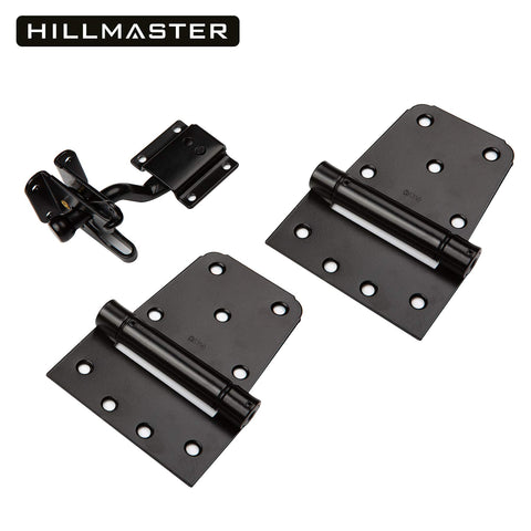 Heavy Duty Gate Latch Kit For Wood And Vinyl Fences With Self Locking Gate Latch And 2 Pack 3.5 Inch Spring Tee Hinges