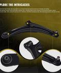 Close-up of Mitsubishi Front Suspension Kit 10 Piece Upgrade, showing front lower control arm details for Lancer and Outlander.