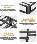 Heavy Duty King Box Spring Low Profile Metal Bed Base with rounded corners for injury protection and stability.