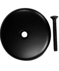 D93-62 One And A Half Inch Coarse Thread Tip-Toe Bathtub Drain Plug Trim Set With One-Hole Overflow Faceplate Matte Black ADA Approved