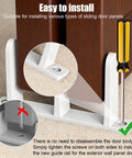 Sliding Closet Door Floor Guide Set White Bottom Track Guides For Stable Door Sliders With Floor Mount Installation