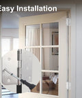Top Shelf Heavy Duty 304 Stainless Steel Door Hinges 3 Pack 4x4 Inch Rust Proof Corrosion Resistant exterior door installation image.