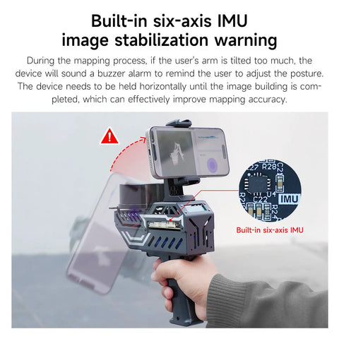 Handheld Scanning Lidar For 3D Mapping And Navigation With MicroROS WiFi Bridge, ROS2 And Linux Support, 6 Axis IMU shown