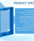 Blue Twelve Piece Half Inch Single Gang Electrical Box Extender Kit With Twenty Four Screws For Outlets And Switches