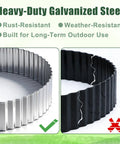 Comparison of heavy-duty galvanized steel garden edging with rust-resistant feature next to a cracked non-galvanized edge