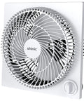 9 Inch Frameless Box Fan with 3 Speed Settings, Lightweight ABS Housing, ETL Listed, Compact Cooling for Bedroom, Office, Kitchen and Garage
