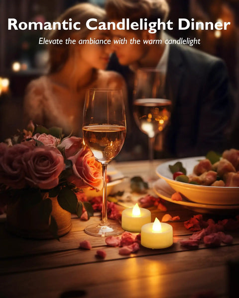 100 Pack Flameless LED Tea Lights Candles Battery Operated No Mess With 200 Hour Run Time Realistic Flicker For Votive