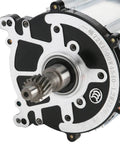 72V 1500W High Speed Brushless Differential Axle Motor For Go Karts Trikes Tricycles Lawn Mowers ATVs Quads Golf Carts 4800 RPM Electric Drive For Performance close-up of metal shaft and housing