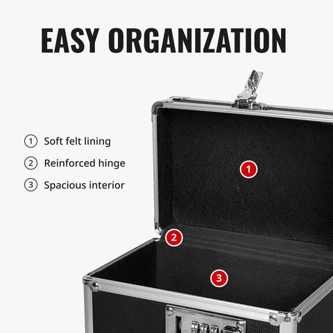 Open Locking Medicine Box With Combination Lock For Safe Medication Storage Portable Metal Lock Box For Pills And Valuables.