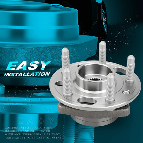 Front And Rear Wheel Bearing Hub Assembly With ABS Beefed Up 5 Lug For Cadillac XTS CTS Buick LaCrosse Chevrolet shown