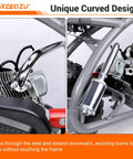 Side view of Predator 212 Stage 2 Carburetor Kit With Exhaust for 212cc 196cc 224cc engines on a mini bike frame.