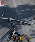 Mountain bike with Dope Nylon MTB Inner Bar Ends For Mountain Bikes With Cap Pack And Wrench, Ergonomic Handlebar Ends attached.