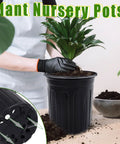 Value Pack Of 120 Pcs 1 Gallon Plastic Plant Nursery Pots With Drainage Holes Ideal For Seedlings Cuttings And Transplanting