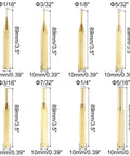 Brass Pro Grade Punch Set Eight Pieces With One Sixteenth To Five Sixteenths Inch Drive Pin Punches displayed vertically