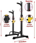 All In One Home Gym Squat Rack With Adjustable Upright Bars For Safe Bench Press And Weightlifting, dimensions and height details
