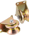 2 Inch V Groove Wheel Set 10 Pcs Beefy Heavy Duty 1045 Steel Sliding Gate Rollers With V Shaped Bracket Built To Last Bearing Pulleys For A Smooth Glide Gate Operation