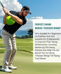 Golfer using Posture Perfect Golf Swing Trainer For Arm And Body Coordination, Muscle Memory Builder, And Pro Grade Swing Mechanics