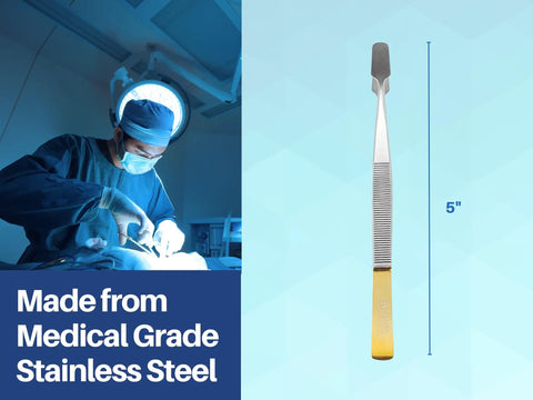 Tissue Membrane Holding Tweezers With Flat Tip Stainless Steel Forceps For Pro Grade Microsurgical Dental Medical And Laboratory Precision Handling Delicate Membranes, 5-inch